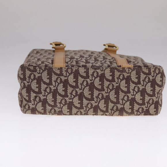 DIOR Trotter Canvas Hand Bag Brown Gold - Picture 9 of 12
